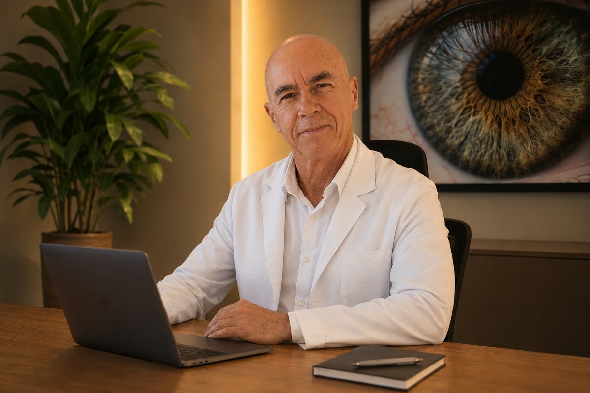 Prof. Iraídes Correa Batista em seu consultório.
